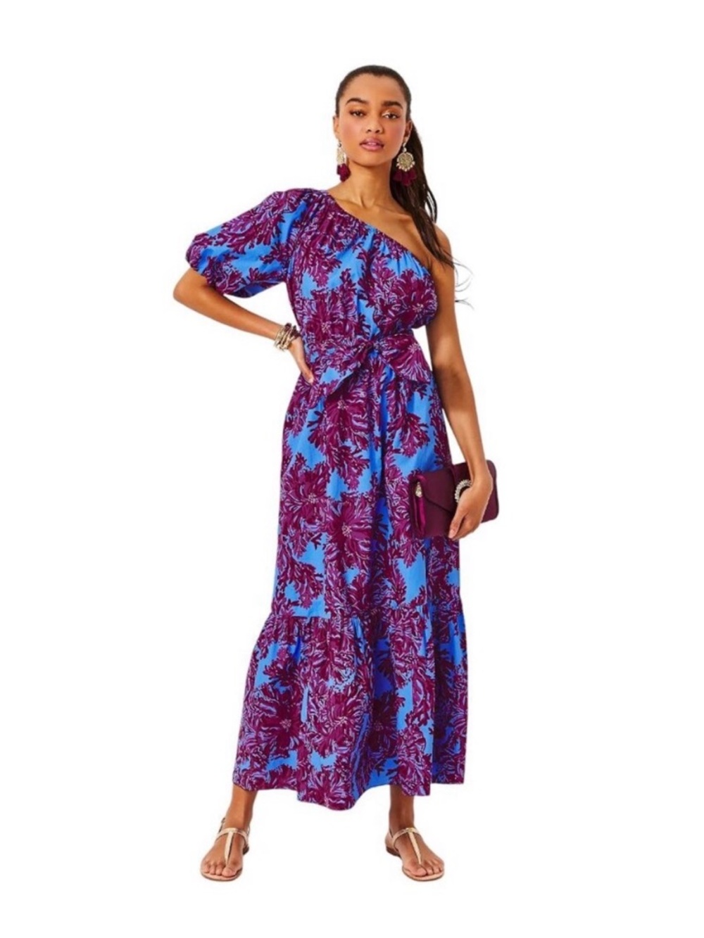 Lilly Pulitzer Zelalynn one shoulder maxi